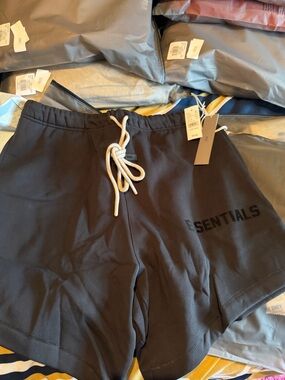 Essentials Black Women's Athletic Drawstring Shorts